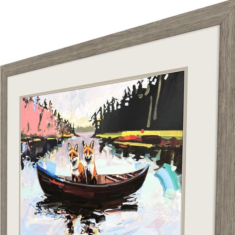 Flights of Fancy Brown Framed Wall Art HomeRoots