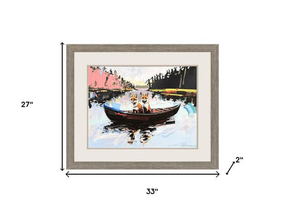 Flights of Fancy Brown Framed Wall Art HomeRoots