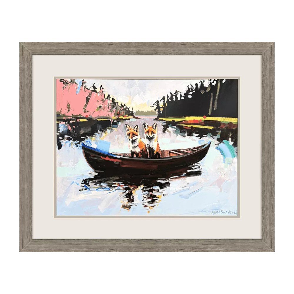 Flights of Fancy Brown Framed Wall Art HomeRoots