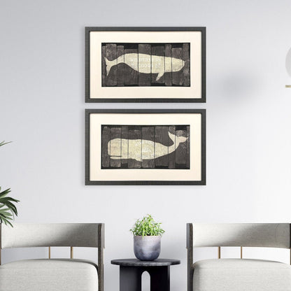Set Of Two Marine Marks Brown Framed Wall Art HomeRoots
