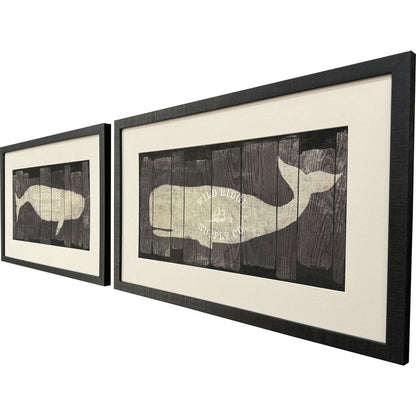 Set Of Two Marine Marks Brown Framed Wall Art HomeRoots
