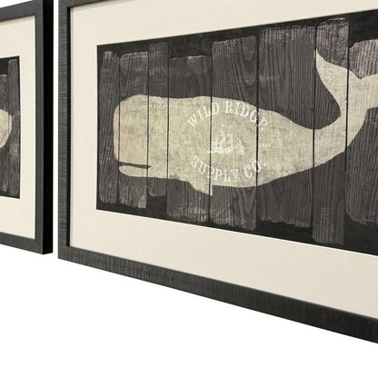 Set Of Two Marine Marks Brown Framed Wall Art HomeRoots