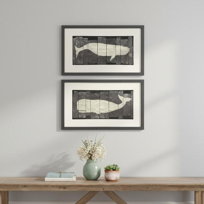Set Of Two Marine Marks Brown Framed Wall Art HomeRoots