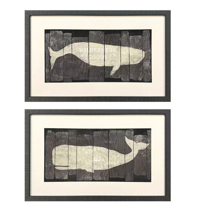 Set Of Two Marine Marks Brown Framed Wall Art HomeRoots