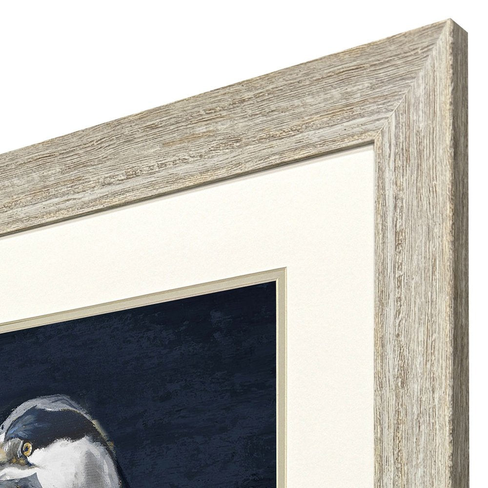 Blue Heron II Distressed White Framed Wall Art HomeRoots