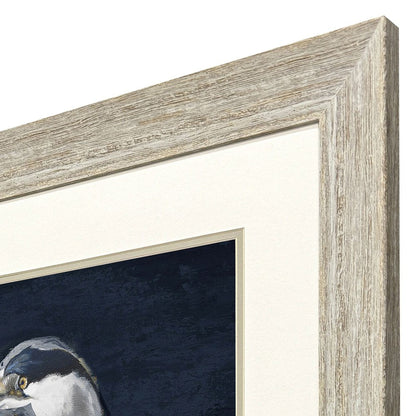 Blue Heron II Distressed White Framed Wall Art HomeRoots