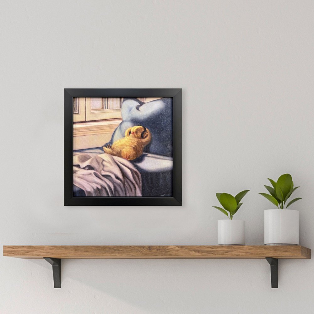 Cozy Beats Black Framed Wall Art HomeRoots