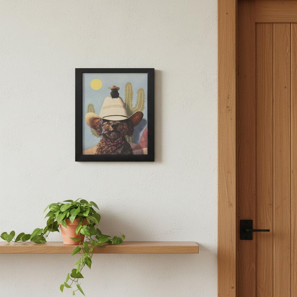 Curly II Black Framed Wall Art HomeRoots