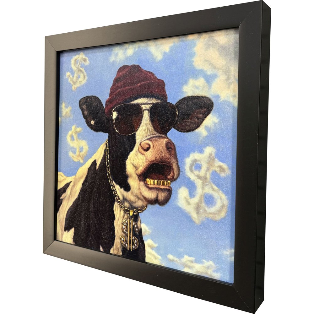 Cash Cow Black Framed Wall Art HomeRoots