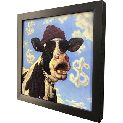 Cash Cow Black Framed Wall Art HomeRoots