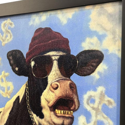 Cash Cow Black Framed Wall Art HomeRoots