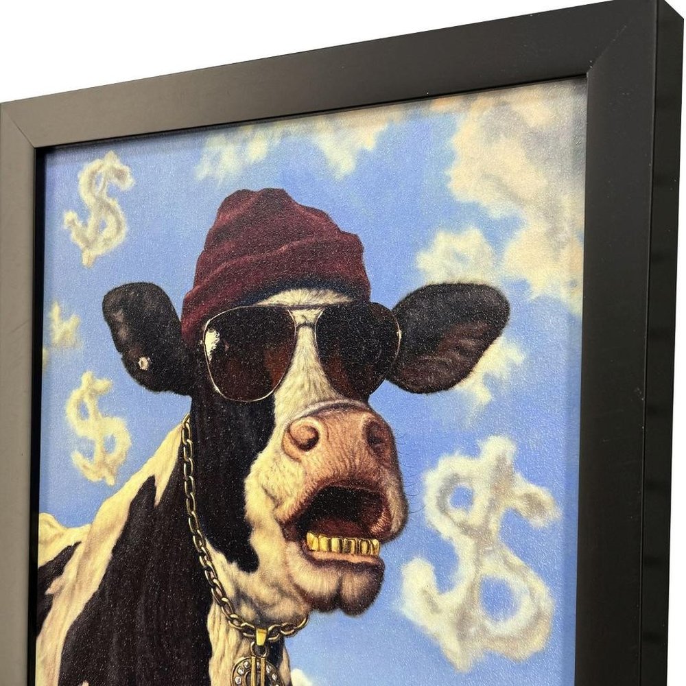 Cash Cow Black Framed Wall Art HomeRoots