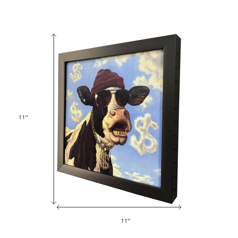 Cash Cow Black Framed Wall Art HomeRoots
