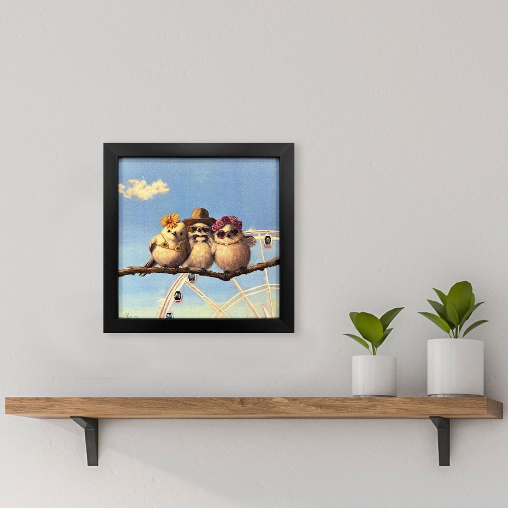 Bird Trio Black Framed Wall Art HomeRoots