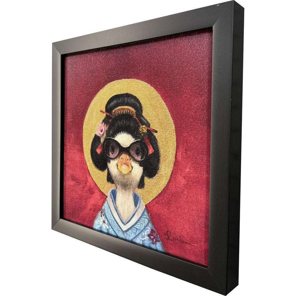 Geisha Duck Black Framed Wall Art HomeRoots