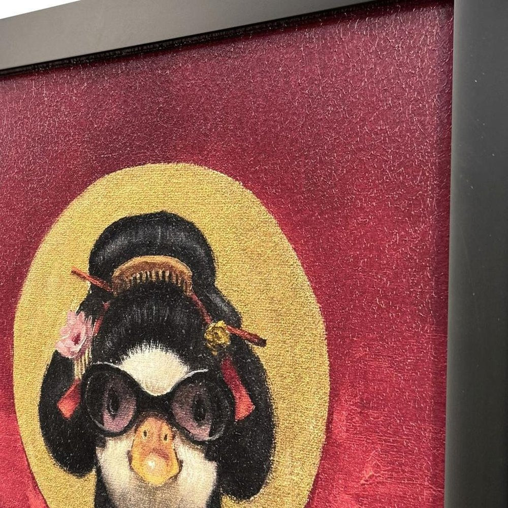 Geisha Duck Black Framed Wall Art HomeRoots