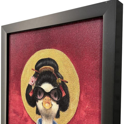 Geisha Duck Black Framed Wall Art HomeRoots