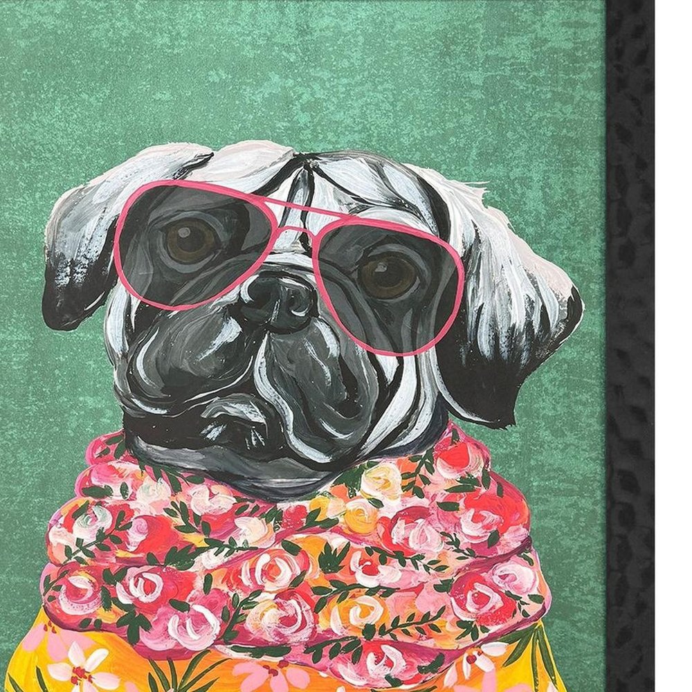 Set Of Two Whimsy Dog IV Black Framed Wall Art HomeRoots