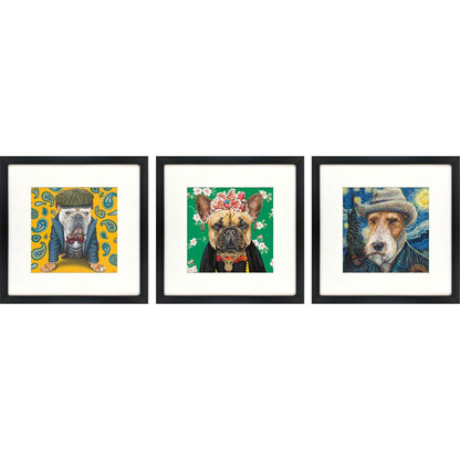 Set Of Three Master Dogs I Black Framed Wall Art HomeRoots