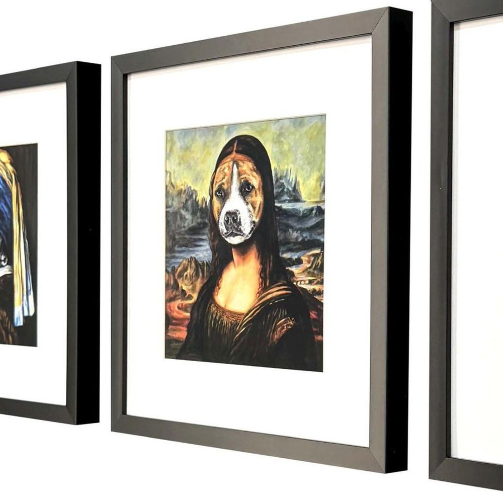 Set Of Three Master Dogs II Black Framed Wall Art HomeRoots