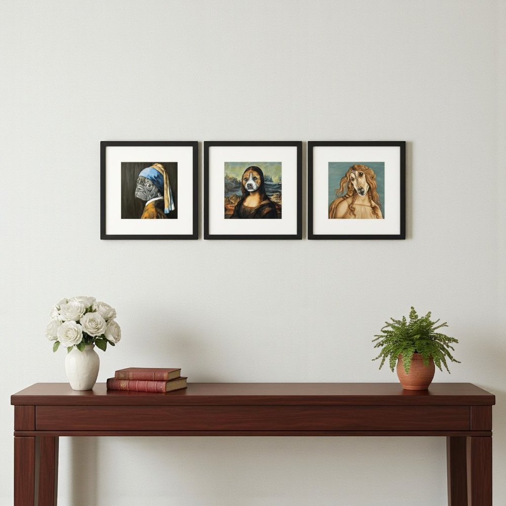 Set Of Three Master Dogs II Black Framed Wall Art HomeRoots