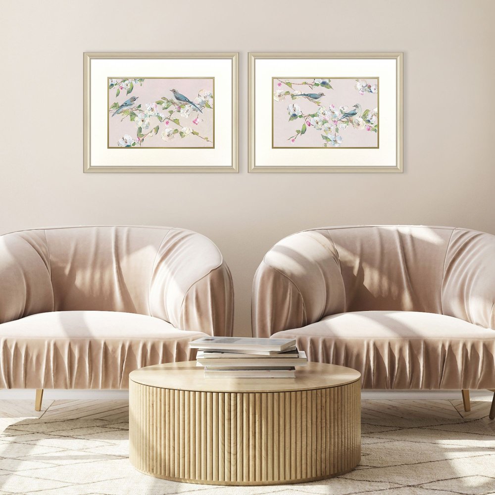 Set Of Two Birds on Branches Gold Framed Wall Art HomeRoots