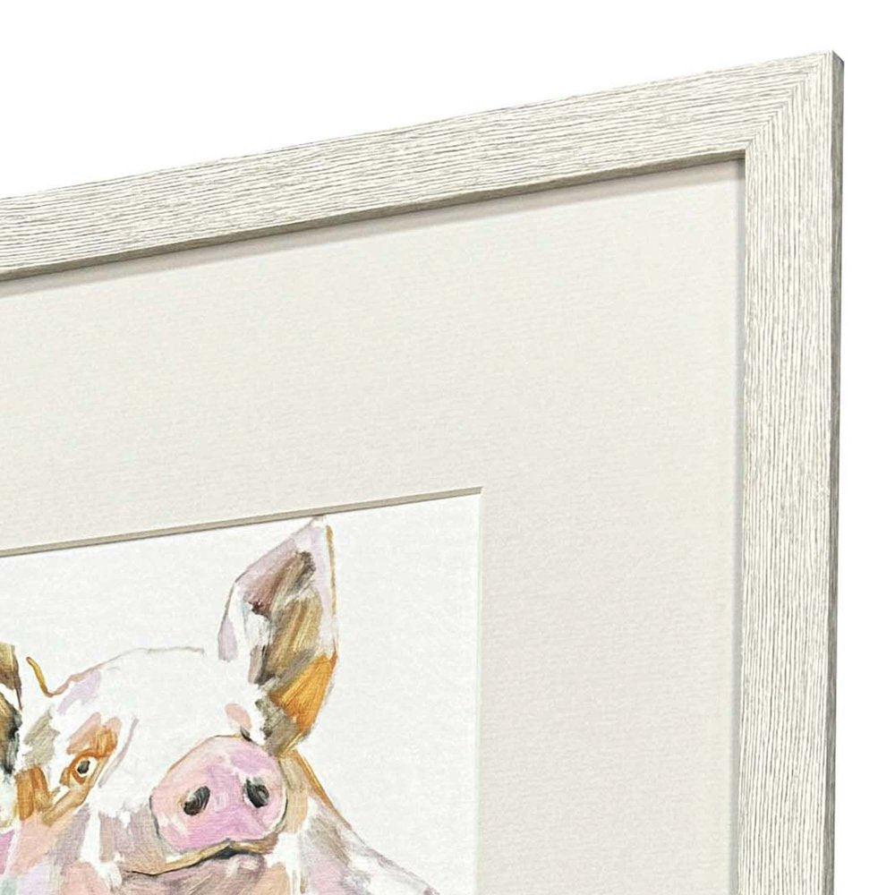 Set Of Four Barnyard Buds Distressed White Framed Wall Art HomeRoots