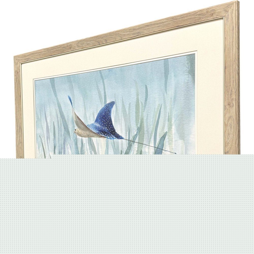 Undersea Ray Brown Framed Wall Art HomeRoots