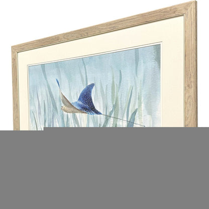 Undersea Ray Brown Framed Wall Art HomeRoots