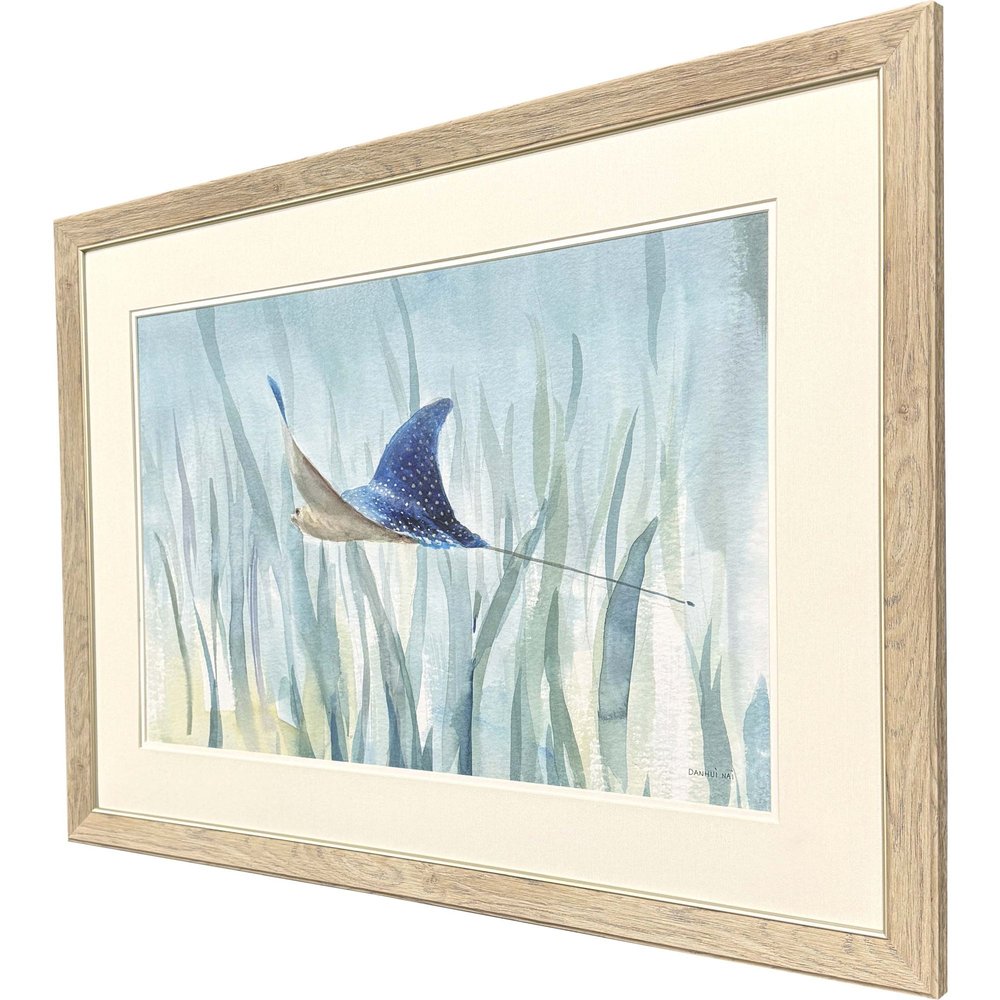 Undersea Ray Brown Framed Wall Art HomeRoots