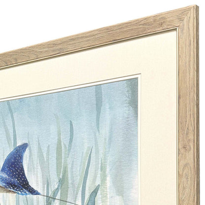 Undersea Ray Brown Framed Wall Art HomeRoots