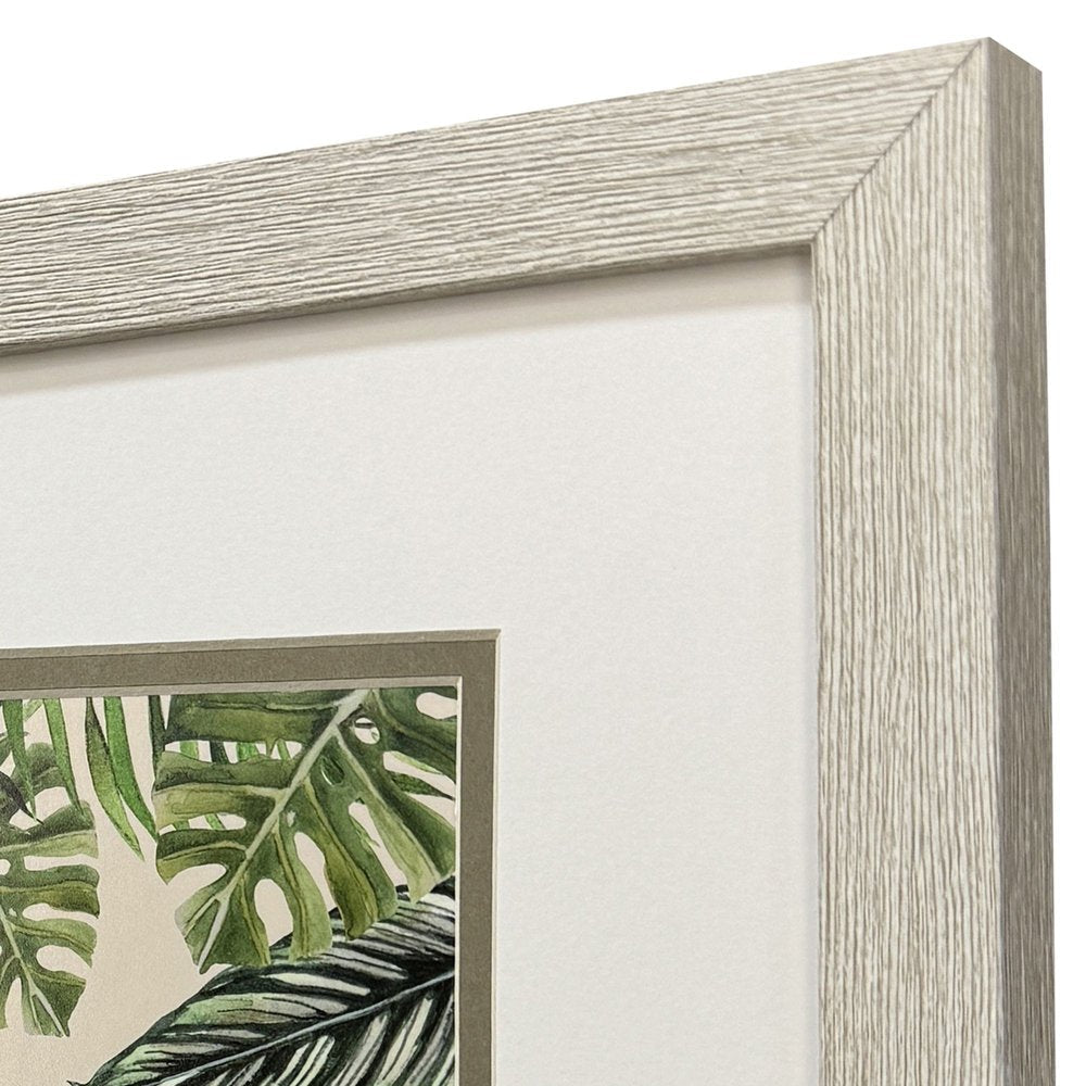 Set Of Two Jungle Hangout Distressed White Framed Wall Art HomeRoots