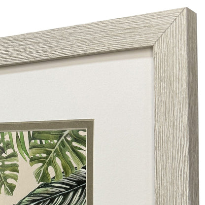 Set Of Two Jungle Hangout Distressed White Framed Wall Art HomeRoots
