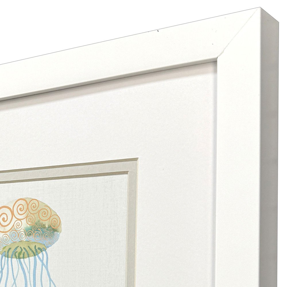 Set Of Two Sea Creatures II White Framed Wall Art HomeRoots