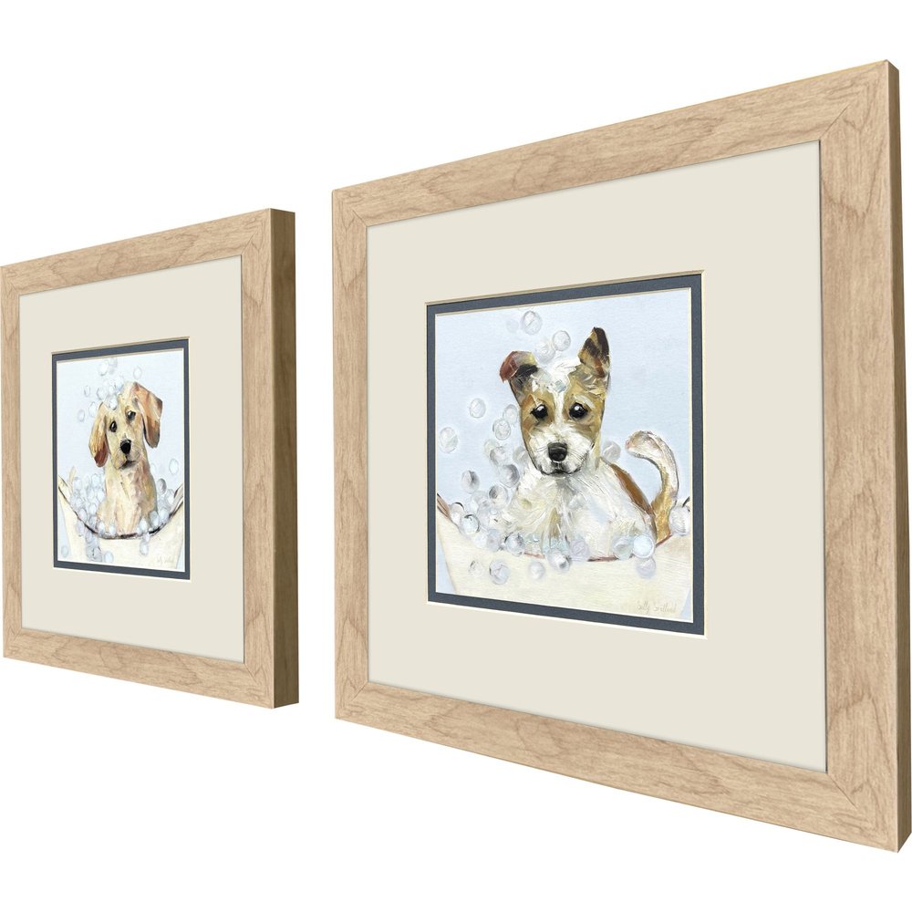 Set Of Two Bath Time Brown Framed Wall Art HomeRoots