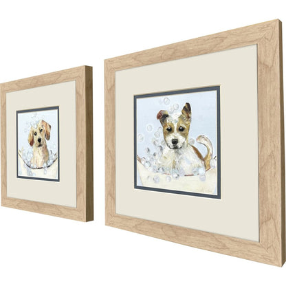 Set Of Two Bath Time Brown Framed Wall Art HomeRoots