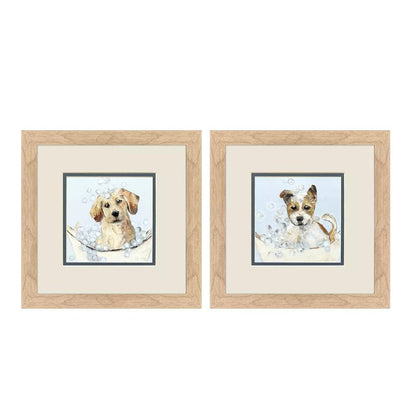 Set Of Two Bath Time Brown Framed Wall Art HomeRoots