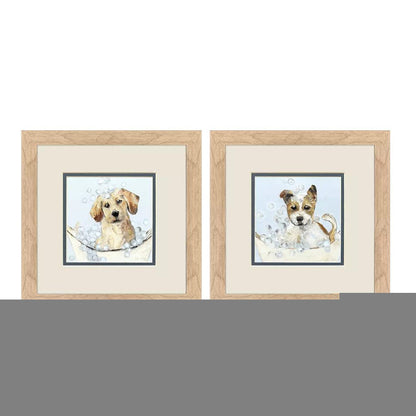 Set Of Two Bath Time Brown Framed Wall Art HomeRoots