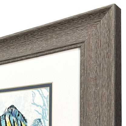 Set Of Two Striped Tropical Fish Brown Framed Wall Art HomeRoots