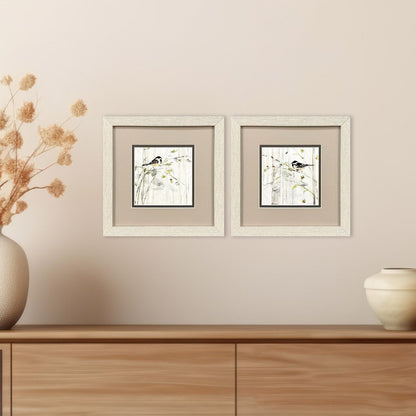 Set Of Two Heavenly Spring Distressed White Framed Wall Art HomeRoots