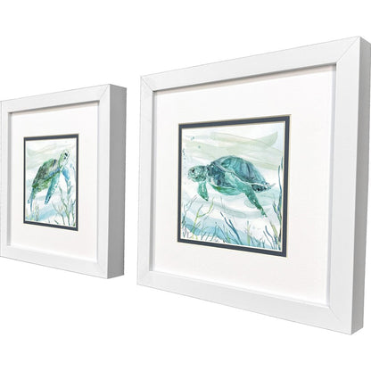 Set Of Two Tropical Current White Framed Wall Art HomeRoots