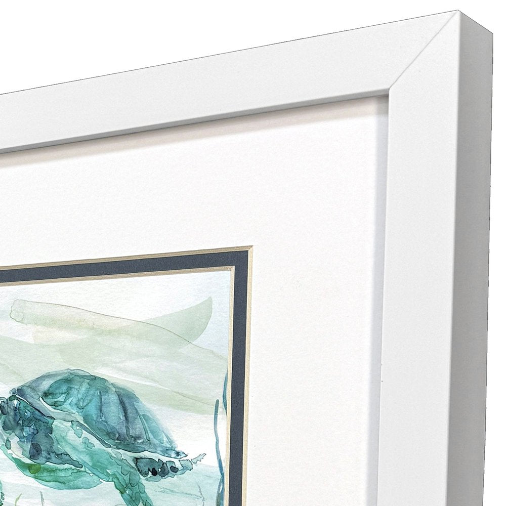 Set Of Two Tropical Current White Framed Wall Art HomeRoots