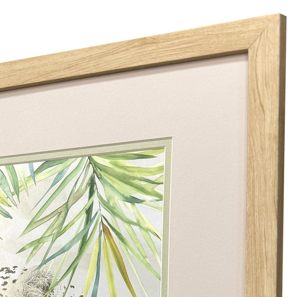 Set Of Two Boho Jungle Cat Brown Framed Wall Art HomeRoots