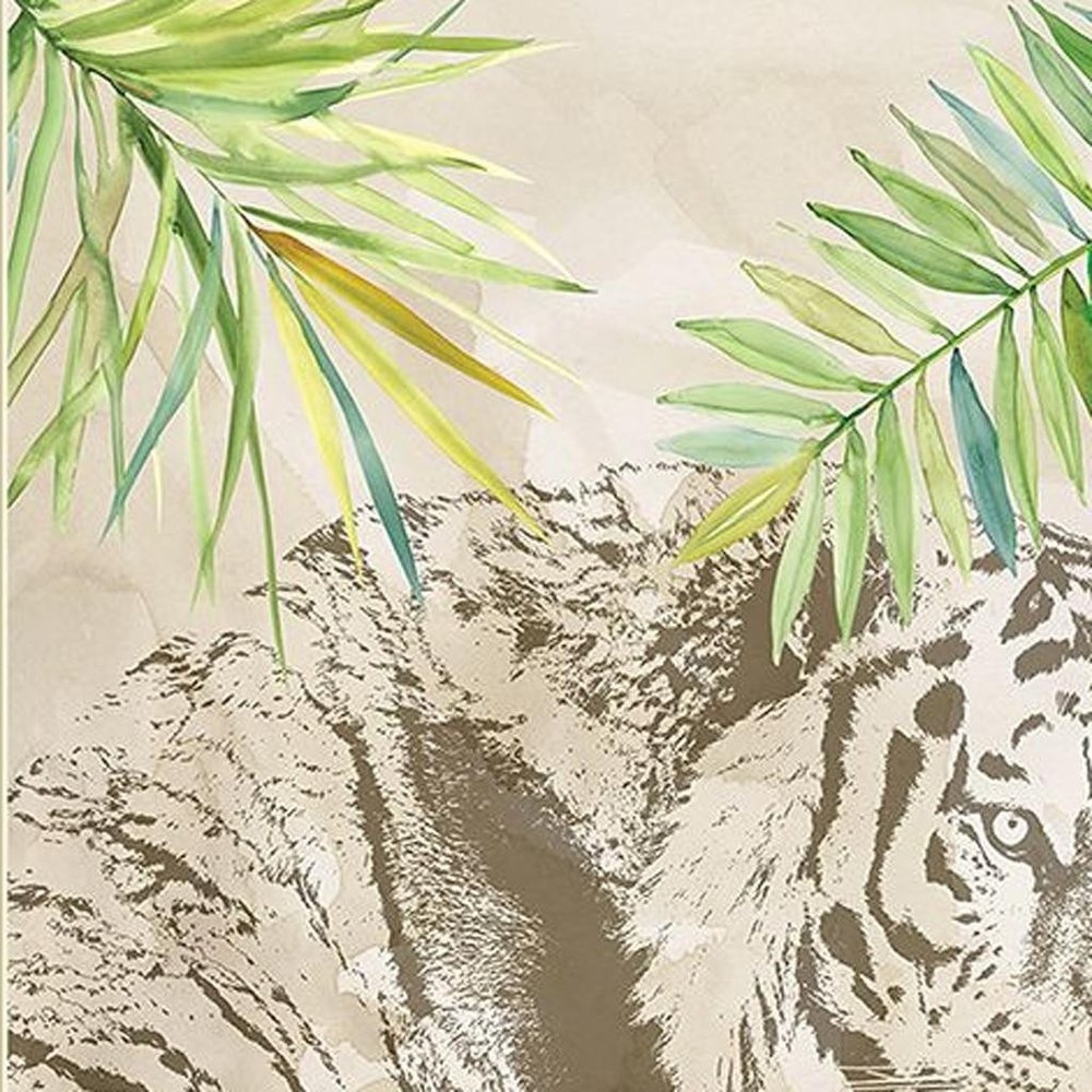 Set Of Two Boho Jungle Cat Brown Framed Wall Art HomeRoots