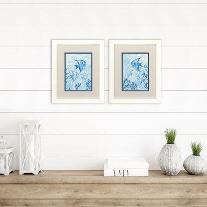 Set Of Two Angel Fish White Framed Wall Art HomeRoots