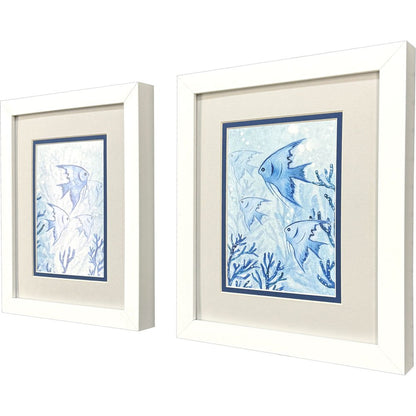 Set Of Two Angel Fish White Framed Wall Art HomeRoots