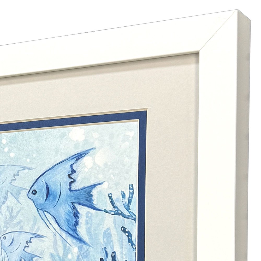 Set Of Two Angel Fish White Framed Wall Art HomeRoots