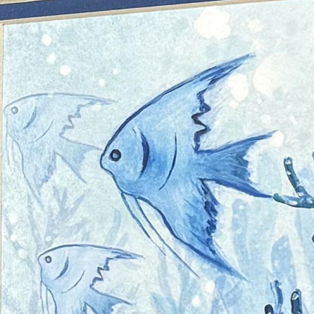 Set Of Two Angel Fish White Framed Wall Art HomeRoots