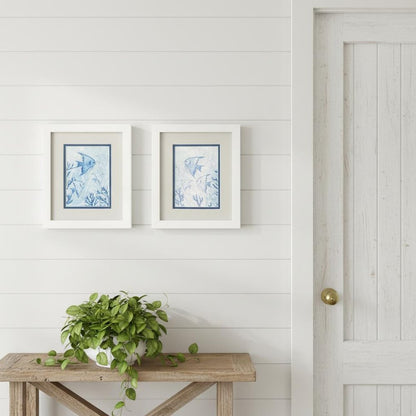 Set Of Two Angel Fish White Framed Wall Art HomeRoots