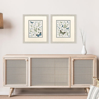 Set Of Two Botanical Page Distressed White Framed Wall Art HomeRoots